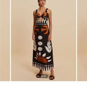 Cutout Zipper Sleeveless Floral Dress